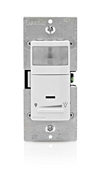 Leviton IPSD6-1LZ Wall Switch Occupancy Sensor 180 Degree 600 Watt Incandescent, White, Ivory, Light Almond