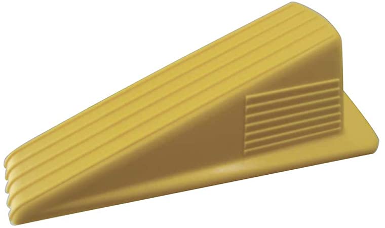 Yellow, 3-1/2 Inch, Heavy Duty Jumbo Rubber Door Wedge