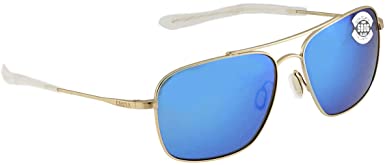 Costa Canaveral Gold Titanium Frame Blue Mirror Lens Unisex Sunglasses CAN126OBMGLP