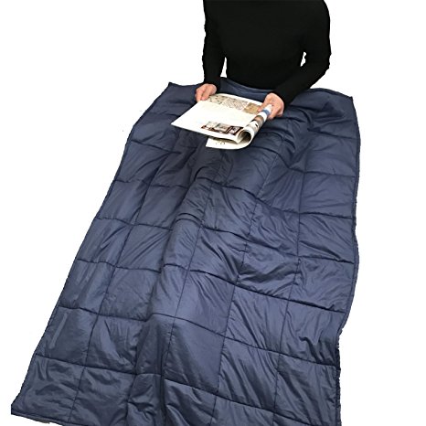 Weighted Blanket by Panda Dady - Teen/Adult - For Sensory Integration - Navy Blue - Large Size (54"W x 72"L) (15 lbs for 150 lb person)