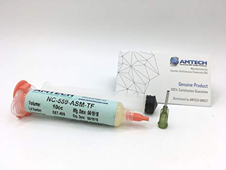 AMTECH NC-559-ASM-TF with UV 10cc Dispensing Kit Tacky Solder Flux Original USA