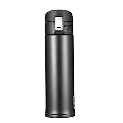 Solefun Insulated Travel Coffee Mug, Stainless Steel Powder Coated Water Bottle, 17 oz