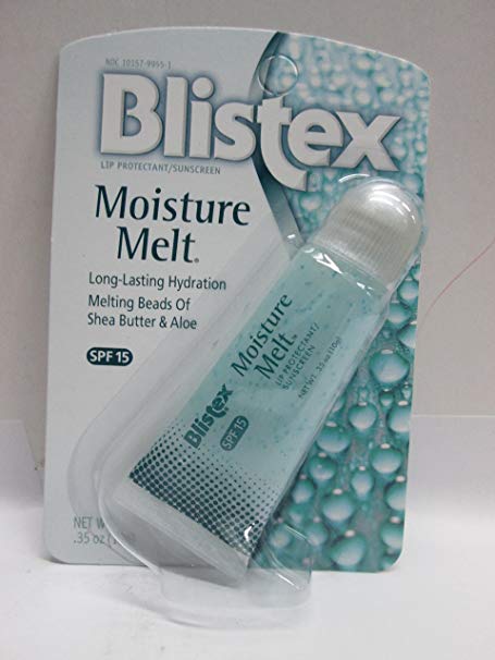 Blistex Moisture Melt Lip Protectant/Sunscreen SPF 15 0.35 oz (Pack of 4)