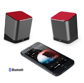 Trendwoo Twins Bluetooth Speaker Set, Dual Speakers Support 2.0 Left and Right Stereo Sound Surround ,with Built in Microphone Hands-free Music Player (Black)