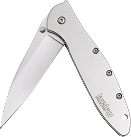 Kershaw Leek Pocket Knife, 3 inch Blade, Great EDC Folding Knives, Frame Lock, SpeedSafe Assisted Opening, Made in the USA, Multiple Styles