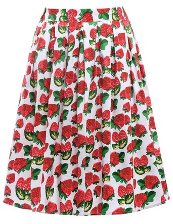 GRACE KARIN® Women Pleated Vintage Skirts Floral Print VL6294 (Multi-Colored)