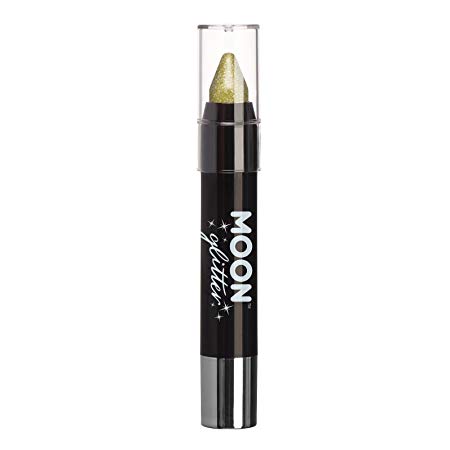 Holographic Glitter Paint Stick/Body Crayon makeup for the Face & Body by Moon Glitter - 0.12oz - Gold