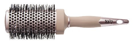 1907 Large (2.75'') Thermal Square Brush Long Length Hair #NBB014, Ionic nylon bristles, nylon, bristle, ceramic coated, heat resistant, coated barrel, rippled nylon bristles, bronze, salon, high quality, professional, barber, hair stylist
