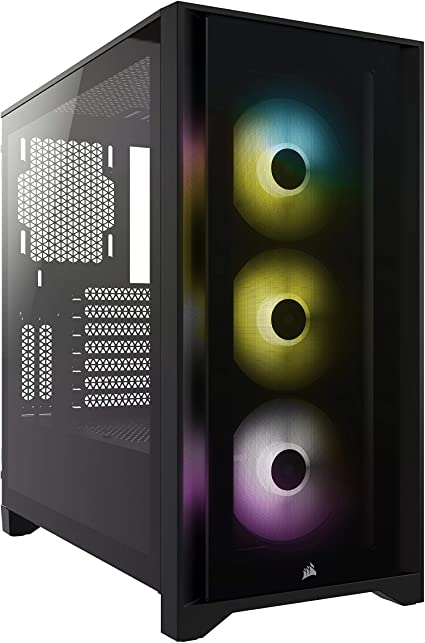 Corsair iCUE 4000X RGB Mid-Tower ATX PC Case - Black, CC-9011204-WW