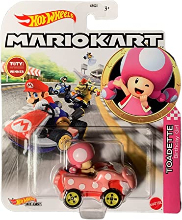 Hot Wheels Mario Kart Toadette with Birthday Girl Kart