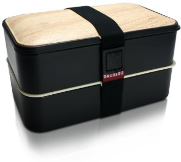 Premium Bento Box Lunch Box by GRUB2GO   FREE BENTO IDEAS GUIDE   FREE Utensils - Premium Lunch Boxes for Adults and Kids