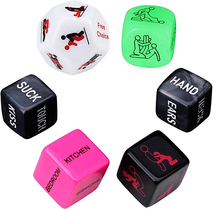 Funny and Romantic Role Playing Dice Luminous Dice Game,Novelty Gift for Honeymoon bacherette Party,Him and Her, Bridal Shower, Groom Roast,Newlyweds, Wedding, Anniversary, Marriage 2019