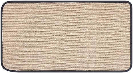 Navaris Sisal Cat Scratcher Mat - 32x60 cm Cat Scratch Pad for Wall - Cat Scratching Protector for Indoor Cats, Adult Cats - Mount on Corner or Walls