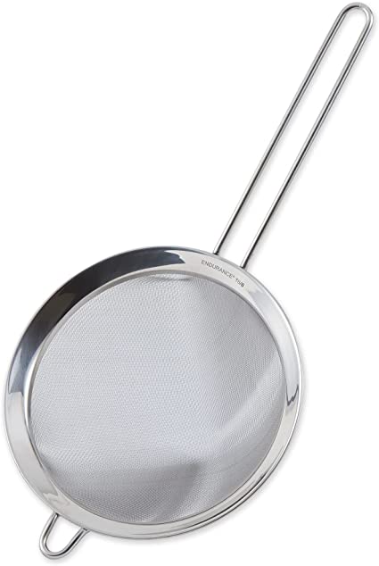 RSVP International Endurance Kitchen Collection, Stainless Steel Mesh Strainer, 8-Inch