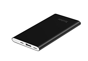 Yoobao G01 4000mAh Portable Charger(External Battery Power Bank) with Dual Input,Ultra Slim Thin and Light in Sleek Aluminum Alloy Shell with High-Speed and Safe Charge for iPhone Android etc-Black