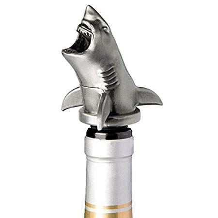 Stainless Steel Shark Wine Aerator Pourer - Deluxe Decanter Spout for Robust Red and White Wine - Pour Amore Bottle Pourer/Stopper & Air Diffuser by Chris's Stuff