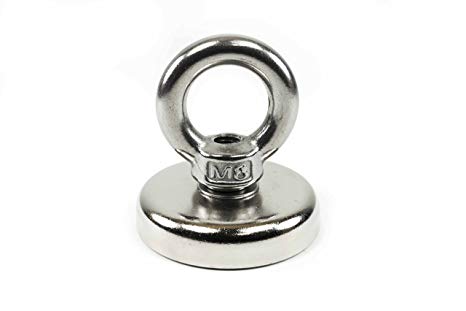 Magnetic hook by SUITECH -Neodymium Magnet with Countersunk Hole and Eyebolt (48 mm)
