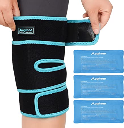 Knee Ice Pack Wrap for Injuries Reusable, Cold / Hot Gel Compress Therapy Knee Brace for Tendonitis, Athletic Leg Injury, Running, Meniscus Tear, Bursitis Pain Recovery, Sprains, Swelling and ACL