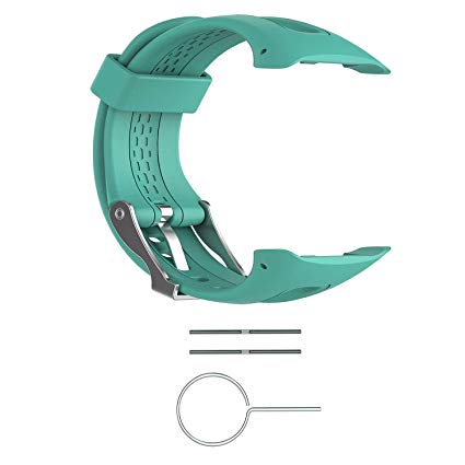 Replacement Band for Garmin Forerunner 10/15 For Women/Man - TenYun Silicone Wristband Strap/Bands for Garmin Forerunner 10/Garmin Forerunner 15(TEAL,Small-Size(0.81" x 0.77")