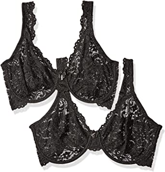 Smart Sexy Womens Signature Lace Unlined Underwire Bra 2 Pack