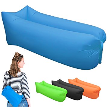 Inflatable Lounger, Portable Air Beds Sleeping Sofa Couch for Travelling, Camping, Beach, Park, Backyard