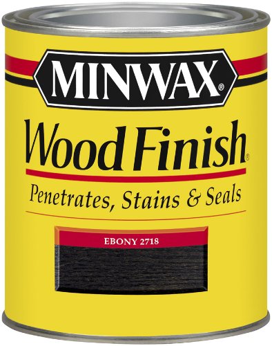 Minwax 22718 1/2 Pint Wood Finish Interior Wood Stain, Ebony