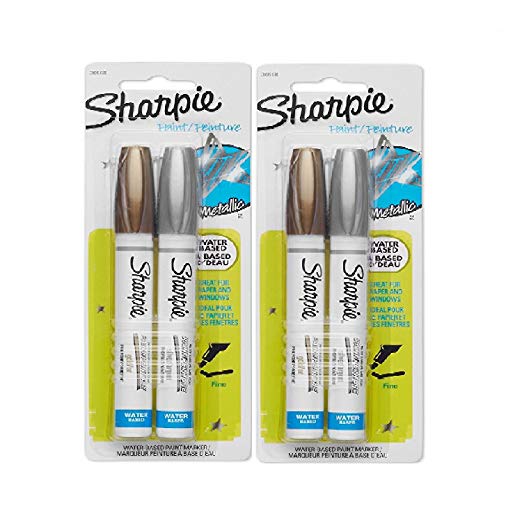 Sharpie Water-Based Fine Point Paint Markers, 1 Gold & 1 Silver Marker (36668PP)