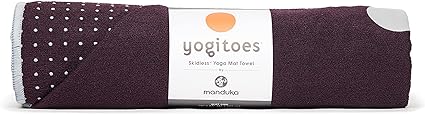 Yogitoes Yoga Mat Towel - Absorbent, Non-Slip, Quick Drying Microfiber Towel with Skidless Technology for Hot Yoga, Pilates, Beach, and General Fitness