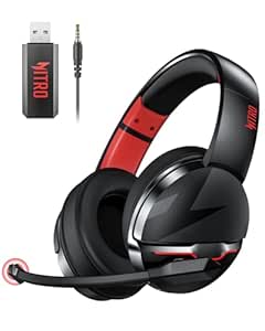 Acer K2 Nitro Dual Mode Gaming Headset (Over-The-Head/Adjustable Headband/Noise Reduction Uni-Directional Mic/BT 5.0/100Hrs Playtime/2.4GHz Wireless Connectivity/Wired Mode/USB Type-C Charging) Black