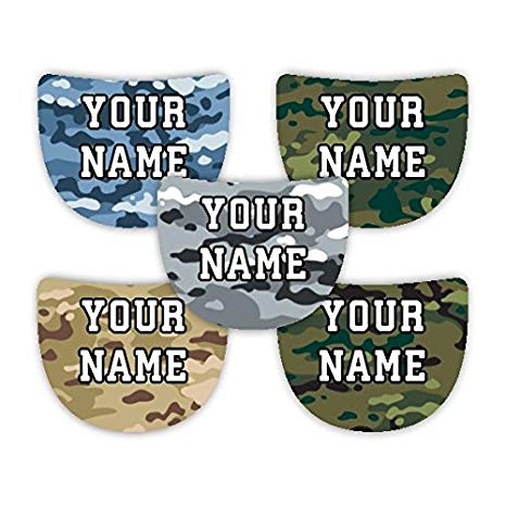 Personalized Waterproof Scuff-Proof Insole Shoe Labels (Camouflage Theme)