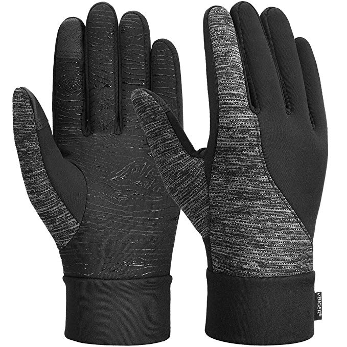 VBIGER Unisex Running Gloves Touch Screen Winter Gloves Anti-slip Warm Sports Gloves with Updated Thickend Fleece Lining
