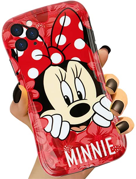 DISNEY COLLECTION iPhone 11 PRO MAX Case, IMD Cartoon Cute Minnie Mouse Pattern Small Waist Design Case, Full Protection Soft TPU Bumper Shockproof Cover for Apple iPhone 11 PRO MAX 6.5 Inch 2019