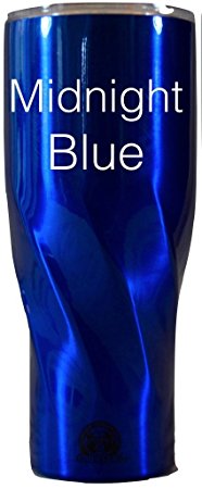 Triple Insulated Twisted Tumbler by Smoky Mountain Growlers (20 ounce, Midnight Blue)