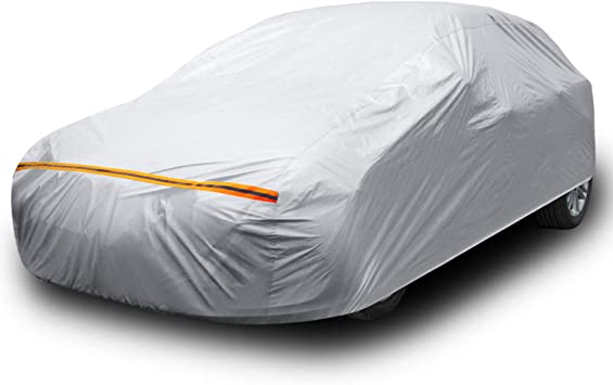 Car Cover for Sedan L (180"-191"), Ohuhu Universal Sedan Car Covers Outdoor UV Protection Auto Cover - Windproof. Dustproof. Scratch Resistant