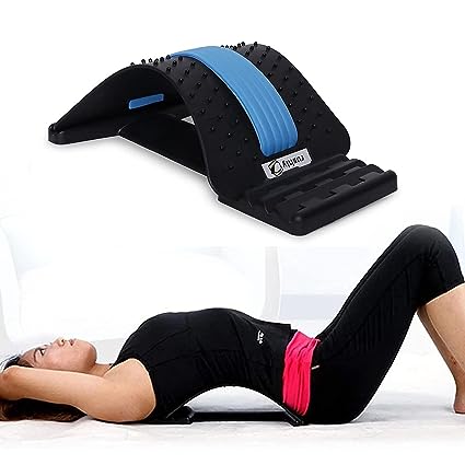 Rushly Back Pain Relief Product Back Stretcher, Spinal Curve Back Relaxation Device, Multi-Level Back Support for Lower & Upper Muscle Pain Relief, Exercise Equipment for Bed, Chair & Car