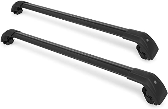 Autekcomma Roof Rack Cross Bars for Kia Telluride 2019-2021 Black Matte with Anti-Theft Locks Mechanism. Max Loading Up to 260 LB(NOT FIT LX Model, Only Fit S/EX/SX Models with Factory Side Rail)