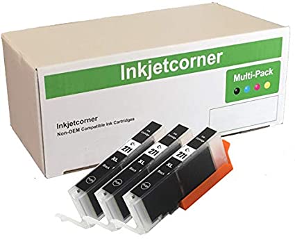 Inkjetcorner Compatible Ink Cartridge Replacement for CLI-271XL CLI 271 for use with MG6820 MG6821 TS5020 TS6020 MG5720 MG5721 TS8020 TS9020 MG7720 (Small Black, 3-Pack)