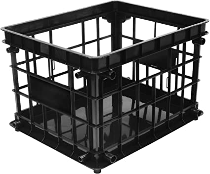 Storex Standard File Crate, Letter/Legal Size, 17.25 x 11.2 x 14.25 Inches, Black (61659A03C)