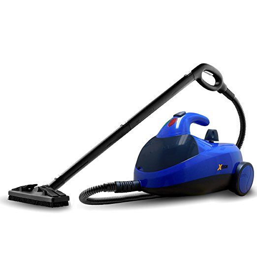 Xtech XHSC-200 Heavy-Duty 1500watts 50 oz. Canister Steam Cleaner with 13 Assorted Attachments and Accessories