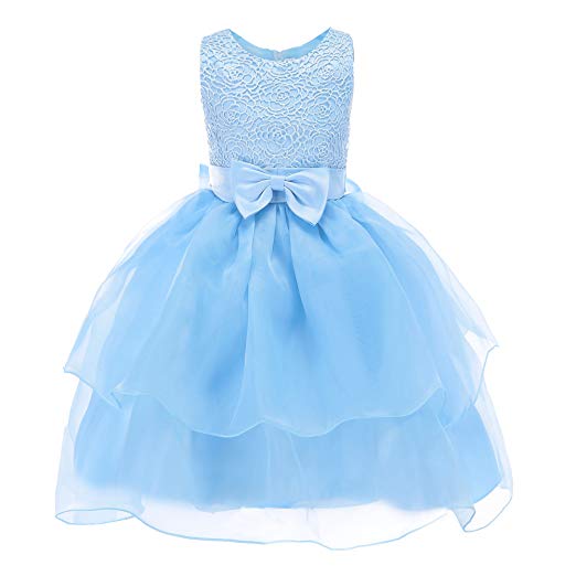 Fiream Flower Girls Dresses Tulle Sleeveless Princess Pageant Wedding Party Dresses