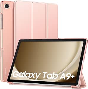 MoKo Case for Galaxy Tab A9 /A9 Plus 11 inch 2023, Slim Stand Protective Smart Cover with Hard PC Translucent Back Shell for Tab A9 Plus Tablet (SM-X210/X216/X218), Auto Wake/Sleep, Rose Gold