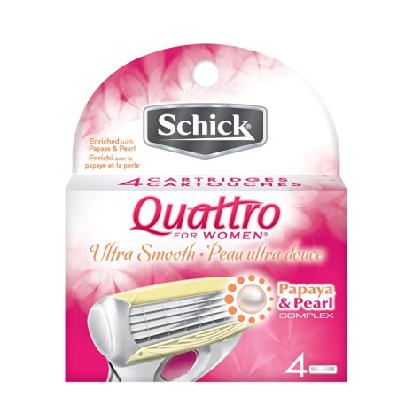 Schick Quattro for Women Razor Refill, Ultra Smooth, 4 Count