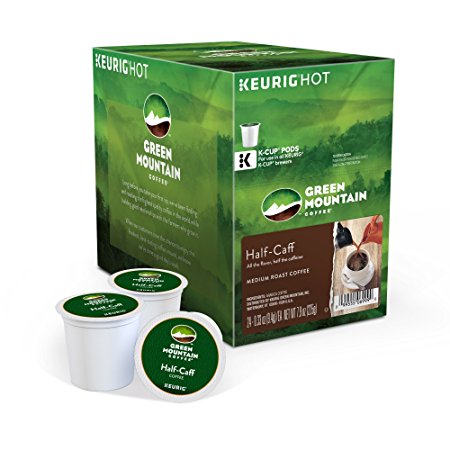 Green Mountain Coffee Keurig Single-Serve K-Cup Pods, Half-Caff Medium Roast Coffee, 24 Count