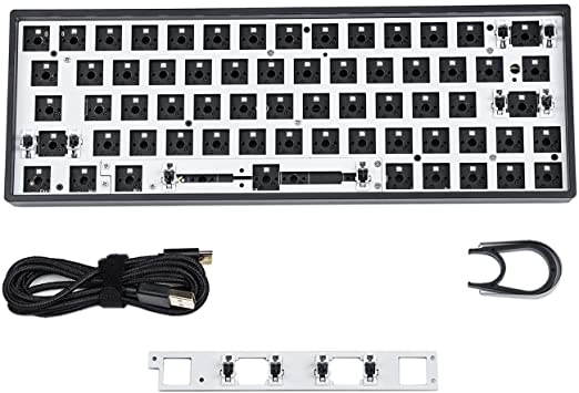 GK64 GK64xs RGB Hot Swap Programmable Bluetooth Wired Case PCB Plate Cherry MX Keyboard DIY kit Replacable Space