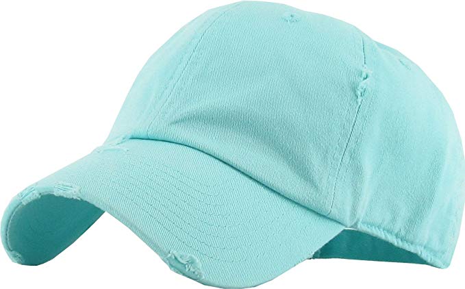 KBETHOS Vintage Washed Distressed Cotton Dad Hat Baseball Cap Adjustable Polo Trucker Unisex Style Headwear