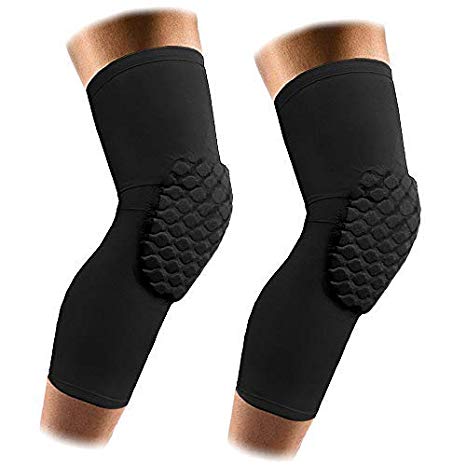 AceList 2 Packs (1 Pair) Protective Compression Wear - Men & Women Basketball Brace Support - Strap & Wrap Knee for Volleyball, Football, Contact Sports -Size M L XL