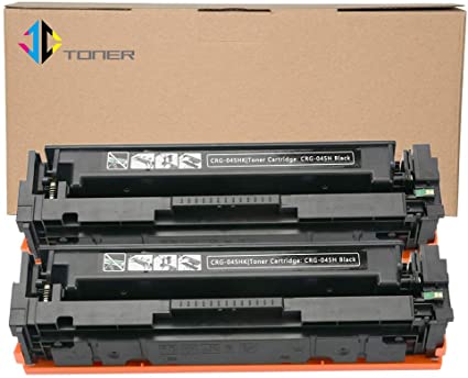 JC Toner Compatible for 045H 045A Toner Cartridge for use with ImageCLASS MF634Cdw MF632Cdw LBP612Cdw LBP613Cdw LBP611Cn Series Printer(Black, 2-Pack)