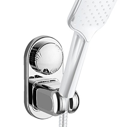Suction Shower Head Holder, Gulee Wall Mount Adjustable Vacuum Suction Cup Handheld Showerhead Holder Bracket, Strong Suction, Waterproof, Moisture Free, Heavy Duty, Reusable
