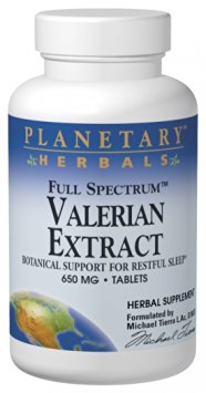 Planetary Herbals Full Spectrum Valerian Extract Tablets, 650 mg, 60 Count Bottle