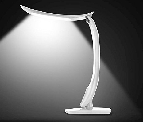 T-SUN® Sailing-boat Dimming Desk Lamp,LED Folding Reading Lamps,Bedroom Lamps,2W Touch Sensitive Control 3 level Dimmer,Eye-caring Portable Flexible Design, USB Charging Port. (White)